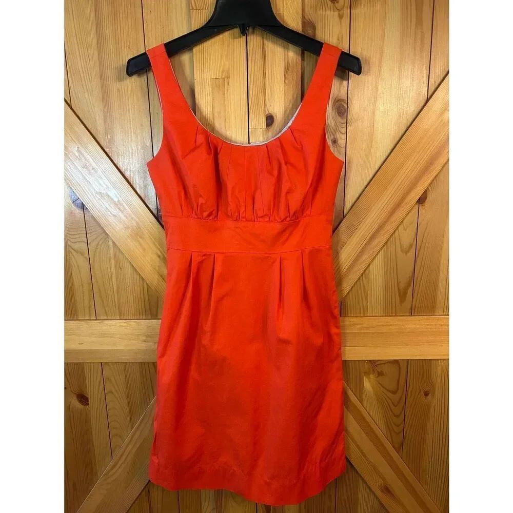 J. Crew Suiting Lined Pleated Sleeveless Zip Back Sheath Dress Size 2 (5245)